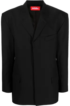 032c Shoulder-pads single-breasted blazer