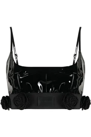 The Mannei Catalina cropped leather top