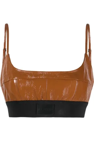 The Mannei Catalina cropped leather top