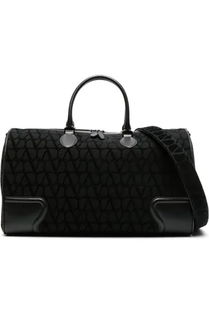 VALENTINO GARAVANI Toile Iconographe leather-trim holdall