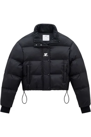 Courrèges Logo-print high-neck puffer jacket