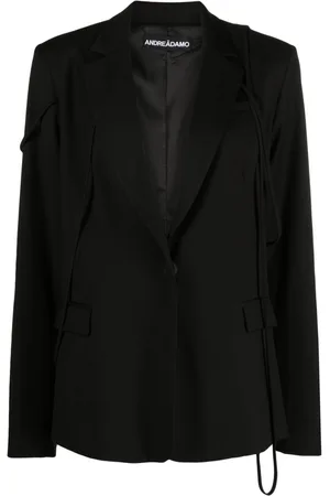 ANDREADAMO Layered-detail notched-lapels blazer