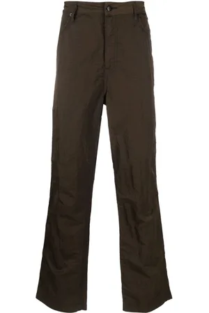 ECKHAUS LATTA Crinckled-finish straight-leg trousers