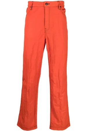 ECKHAUS LATTA Crinkled-finish straight-leg trousers