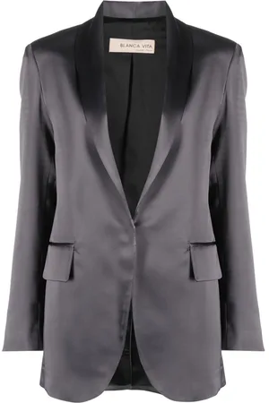 BLANCA Guarana satin-finish blazer