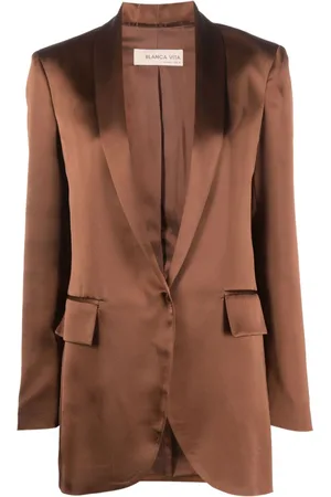 BLANCA Guarana satin-finish blazer