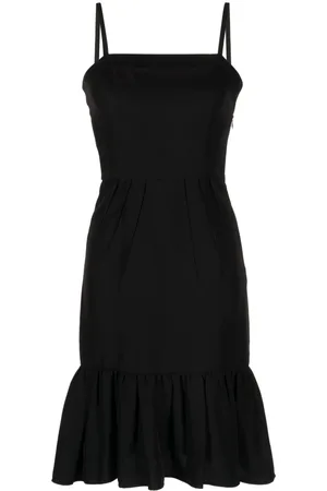 Prada Ruffle-hem crepe dress