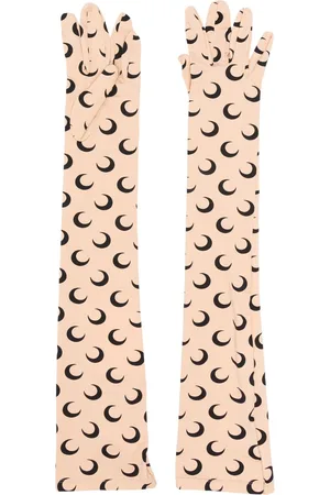 Marine Serre Crescent-moon print gloves