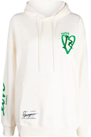 Izzue Motif-embroidered cotton blend hoodie