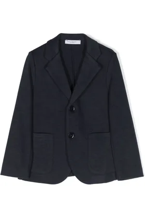 Paolo Pecora Logo-patch single-breasted blazer