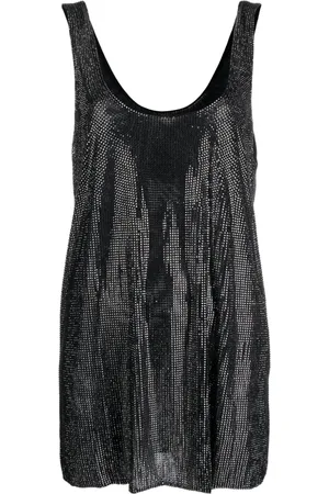 GIUSEPPE DI MORABITO Rhinestone-embellished U-neck minidress