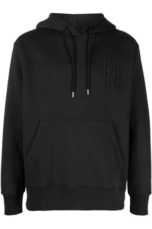 Norse projects Arne logo-embroidered organic cotton hoodie