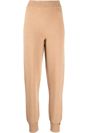 Twin-Set Elasticated-waist ribbed-knit track pants