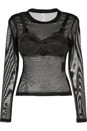 Vaquera Mesh long-sleeved top