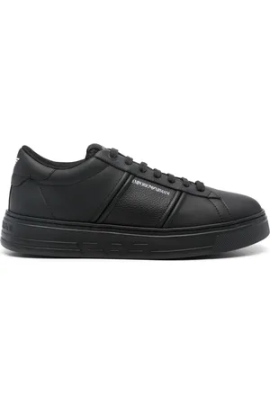 Emporio Armani Logo-print leather sneakers