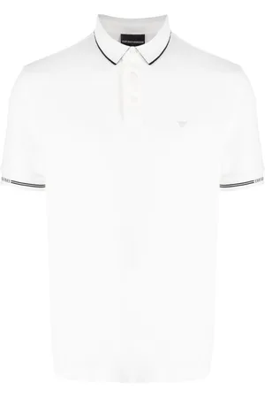 Emporio Armani Logo-embroidered cotton polo shirt