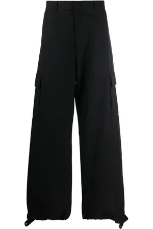 OFF-WHITE Wide-leg wool-blend trousers