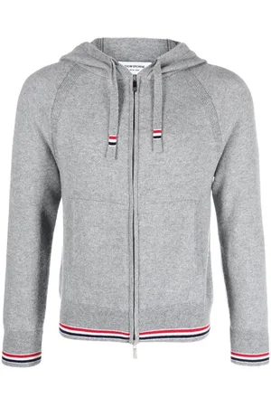 Thom Browne Cashmere knitted zip-up hoodie