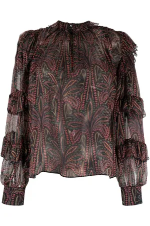 Etro Ruffled paisley-print silk blouse