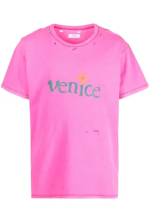 ERL Slogan-print ripped T-shirt