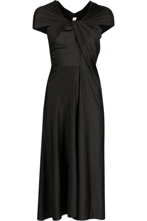 Victoria Beckham Cap-sleeve draped dress
