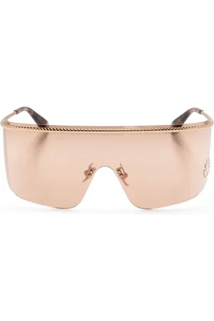 Roberto Cavalli Logo-plaque oversize-frame sunglasses