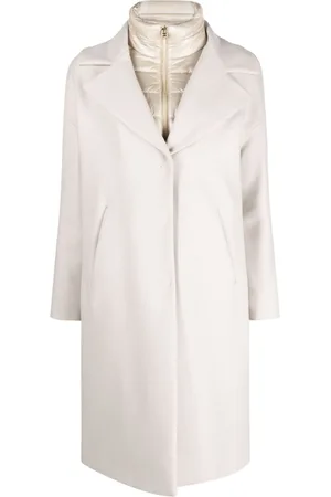 HERNO Padded-bib single-breasted coat