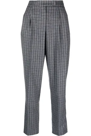 Emporio Armani Checked high-waist tapered trousers