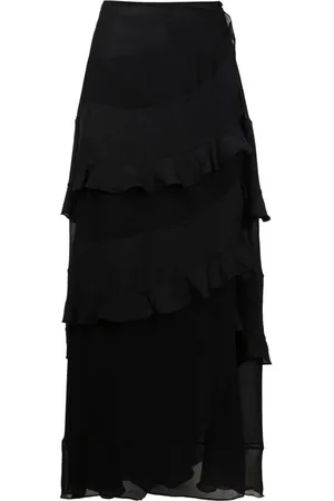 AMIR SLAMA Ruffled-trim maxi skirt
