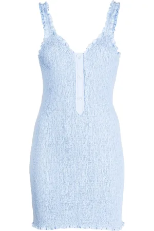 Alexander Wang Smocked cotton mini dress