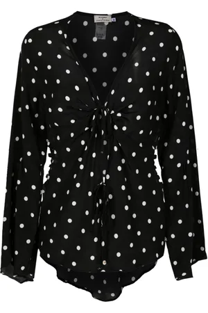 AMIR SLAMA Polka-dot pattern silk blouse
