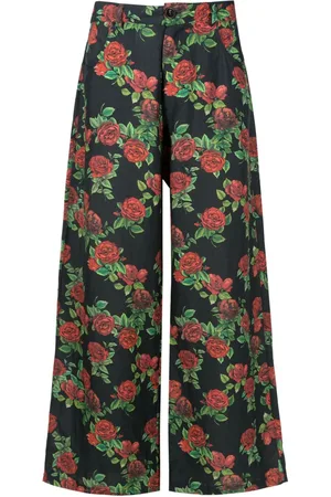 AMIR SLAMA Floral-pattern culotte trousers