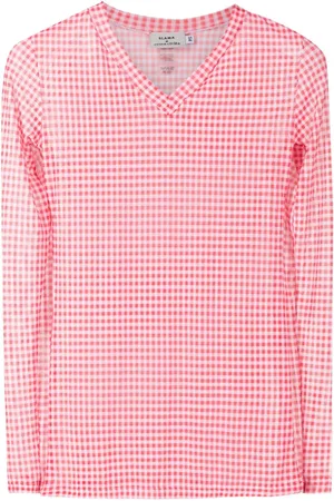 AMIR SLAMA Gingham-check pattern top