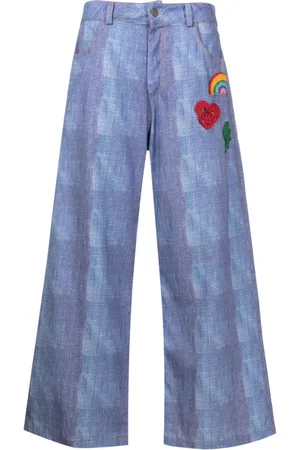 AMIR SLAMA Crochet-patch culotte trousers