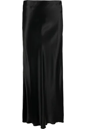FORTE FORTE High-waisted satin midi skirt