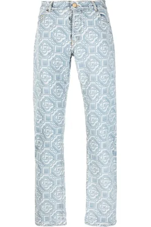 Casablanca Monogram-print straight-leg jeans