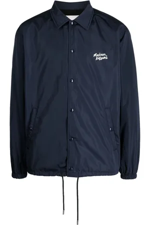 Maison Kitsuné Logo-embroidered drawstring shirt jacket