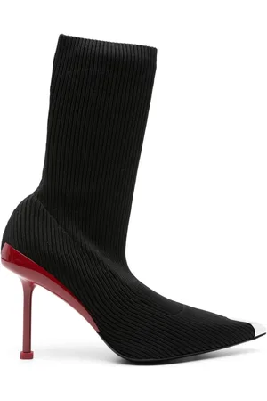 Alexander McQueen Slash Knit 90mm ankle boots