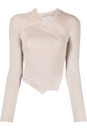 Feng Chen Wang Cut-out detailing ribbed-knit jumper
