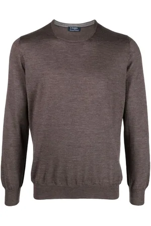 BARBA Crew-neck fine-knit jumper