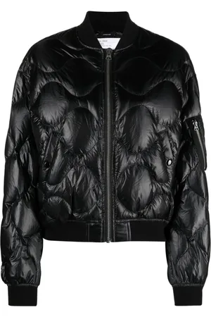 R13 Band-collar padded jacket