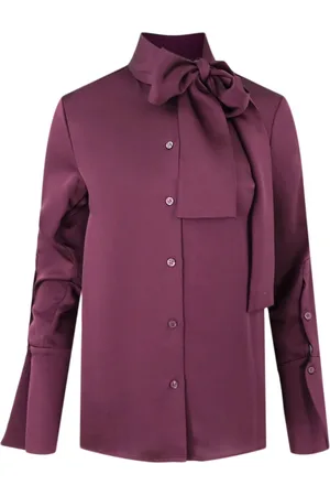 Simkhai Candela pussy-bow satin shirt