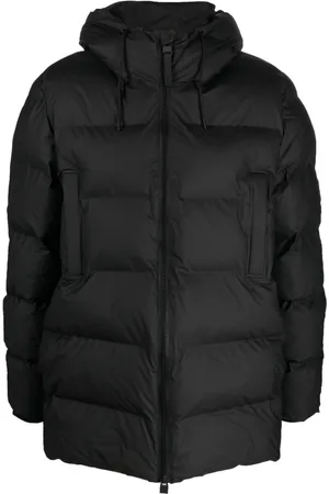 Rains Logo-patch hooded padded jacket