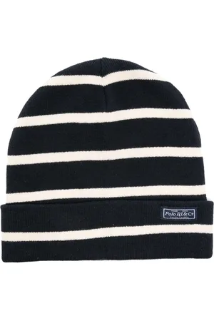 Ralph Lauren Logo-patch striped beanie
