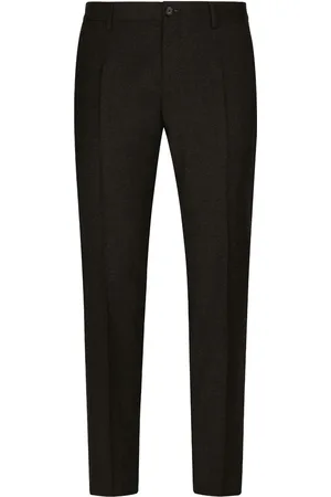Dolce & Gabbana Pressed-crease tailored flannel trousers