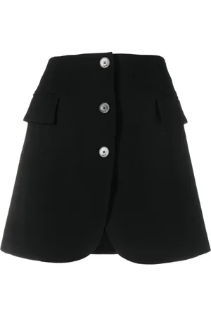 Lanvin Button-front virgin-wool miniskirt