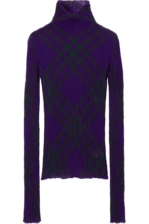 Burberry Plaid-check rib-knit jumper