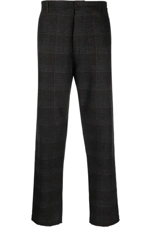 Universal Works Plaid check-pattern knitted trousers