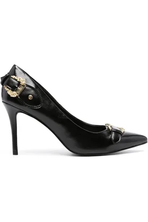 VERSACE Baroque-buckle 90mm stiletto pumps