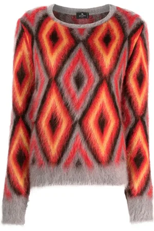 Etro Intarsia-knit round-neck jumper